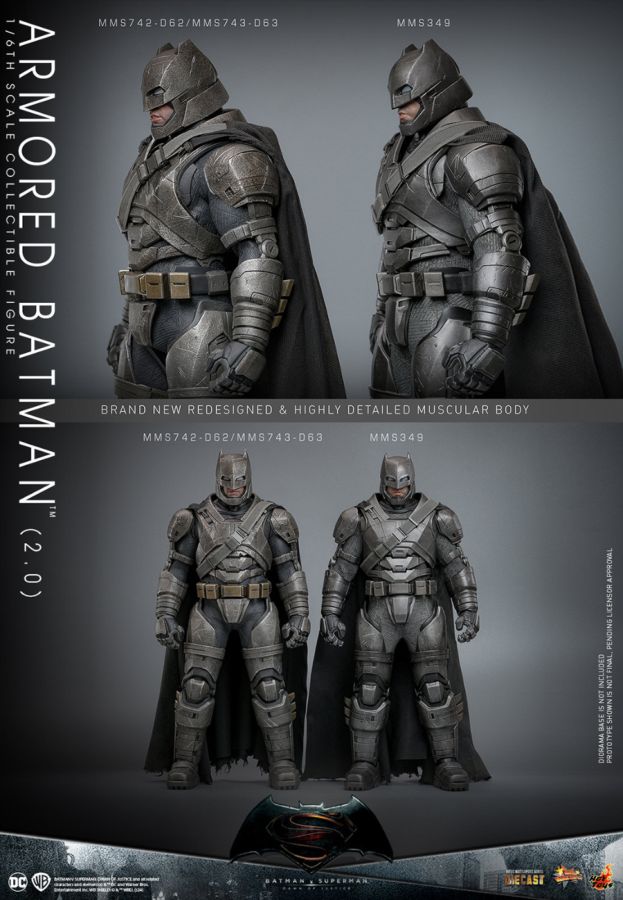 Pop Weasel - Image 11 of Batman v Superman: Dawn of Justice - Armored Batman (2.0) 1:6 Scale Collectable Action Figure - Hot Toys