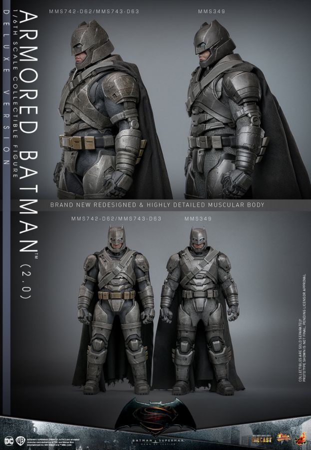 Pop Weasel - Image 9 of Batman v Superman: Dawn of Justice - Armored Batman (2.0) Deluxe 1:6 Scale Collectable Figure - Hot Toys
