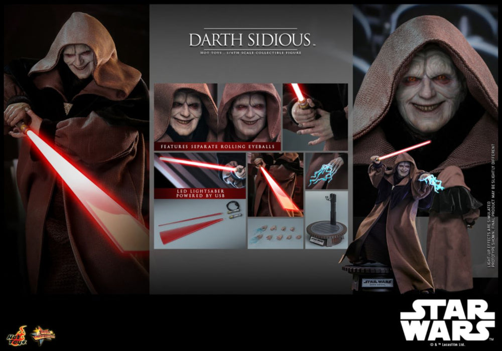 Image Pop Weasel - Image 13 of Star Wars: Revenge of the Sith - Darth Sidious 1:6 Scale Collectible Action Figure - Hot Toys - Statue - Image - Pop Weasel