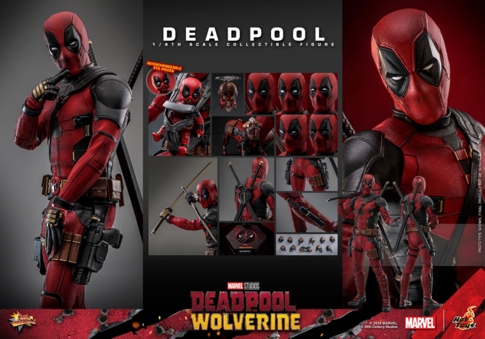 Image Pop Weasel - Image 10 of Deadpool & Wolverine - Deadpool 1:6 Scale Collectable Action Figure - Hot Toys - Statue - Image - Pop Weasel