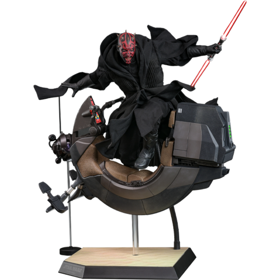 Star Wars Episode I: The Phantom Menace - Darth Maul with Sith Speeder 1:6 Scale Collectable Set - Hot Toys - Statue - Image - Pop Weasel