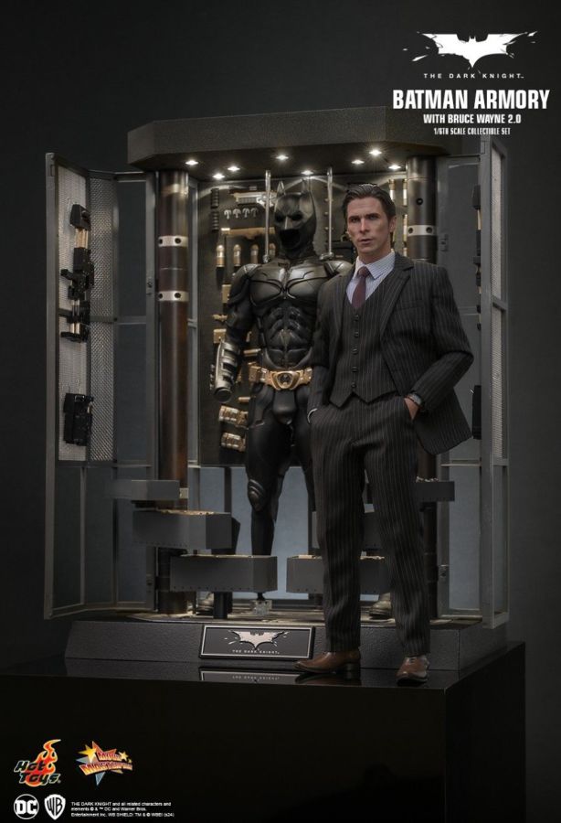 Image Pop Weasel - Image 2 of The Dark Knight - Batman Armory with Bruce Wayne (2.0) 1:6 Scale Collectible Figure Set - Hot Toys - Statue - Image - Pop Weasel