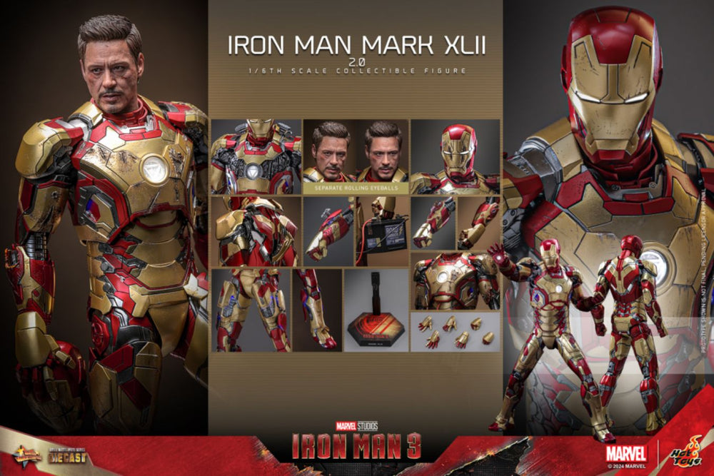 Image Pop Weasel - Image 17 of Iron Man 3 - Iron Man Mk 42 (2.0) 1:6 Scale Collectable Action Figure - Hot Toys - Action Figure - Image - Pop Weasel