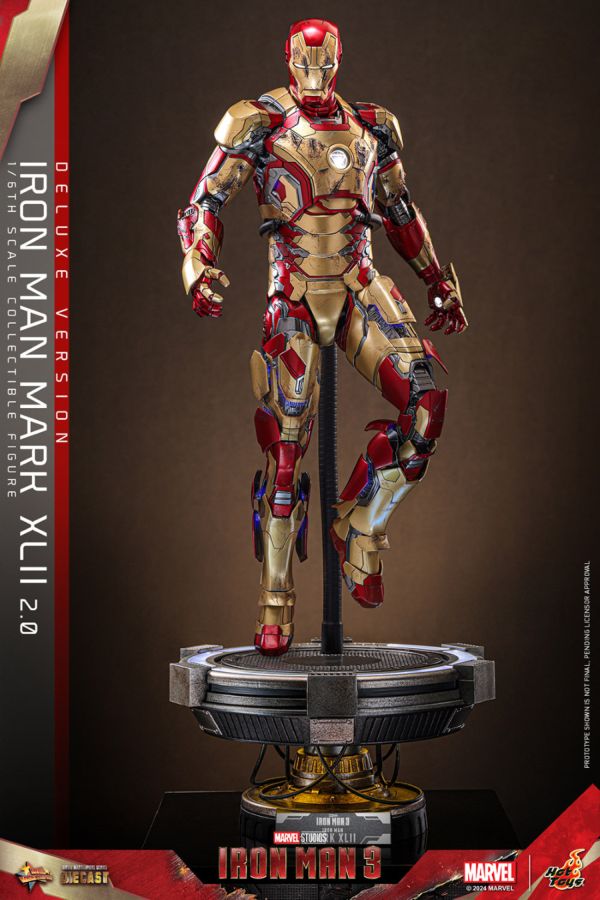 Image Pop Weasel - Image 3 of Iron Man 3 - Iron Man Mk 42 (2.0) Deluxe 1:6 Scale Collectable Action Figure - Hot Toys - Action Figure - Image - Pop Weasel