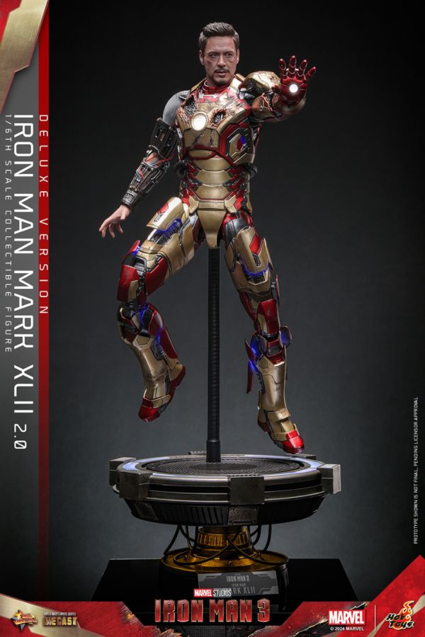 Image Pop Weasel - Image 5 of Iron Man 3 - Iron Man Mk 42 (2.0) Deluxe 1:6 Scale Collectable Action Figure - Hot Toys - Action Figure - Image - Pop Weasel