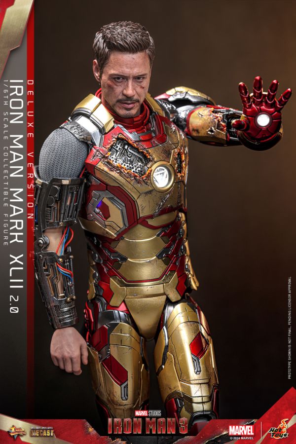 Image Pop Weasel - Image 6 of Iron Man 3 - Iron Man Mk 42 (2.0) Deluxe 1:6 Scale Collectable Action Figure - Hot Toys - Action Figure - Image - Pop Weasel