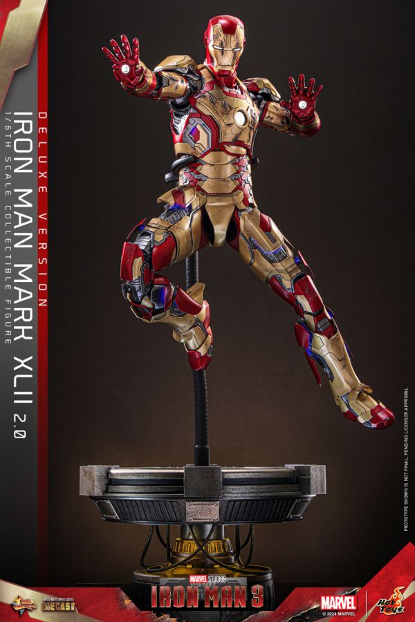 Image Pop Weasel - Image 9 of Iron Man 3 - Iron Man Mk 42 (2.0) Deluxe 1:6 Scale Collectable Action Figure - Hot Toys - Action Figure - Image - Pop Weasel