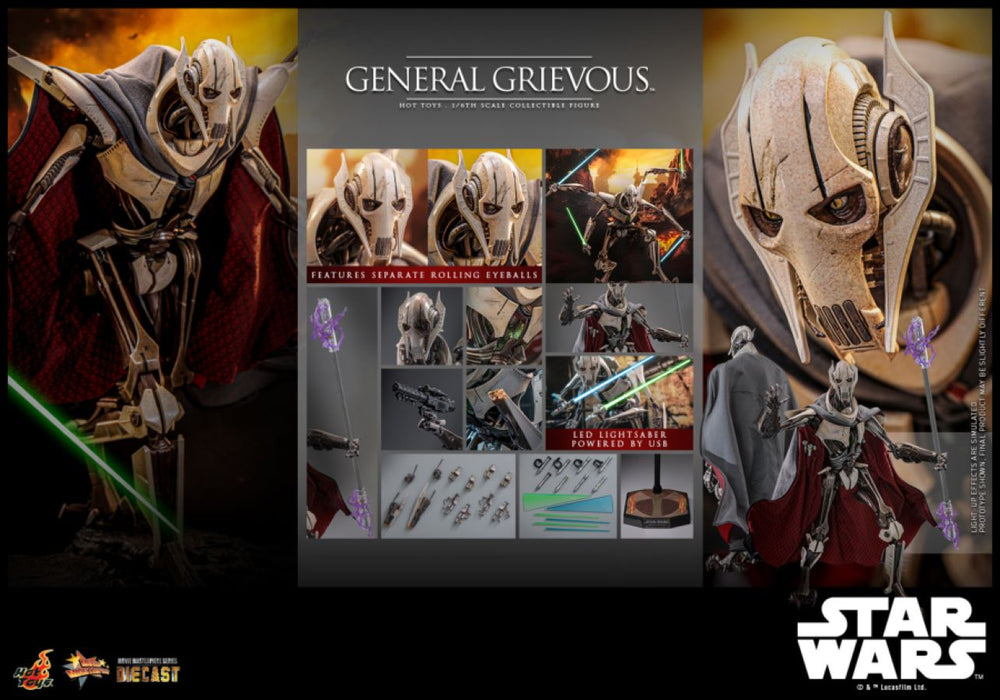 Image Pop Weasel - Image 16 of Star Wars: Revenge of the Sith - General Grievous 1:6 Scale Collectable Action Figure - Hot Toys - Action Figure - Image - Pop Weasel