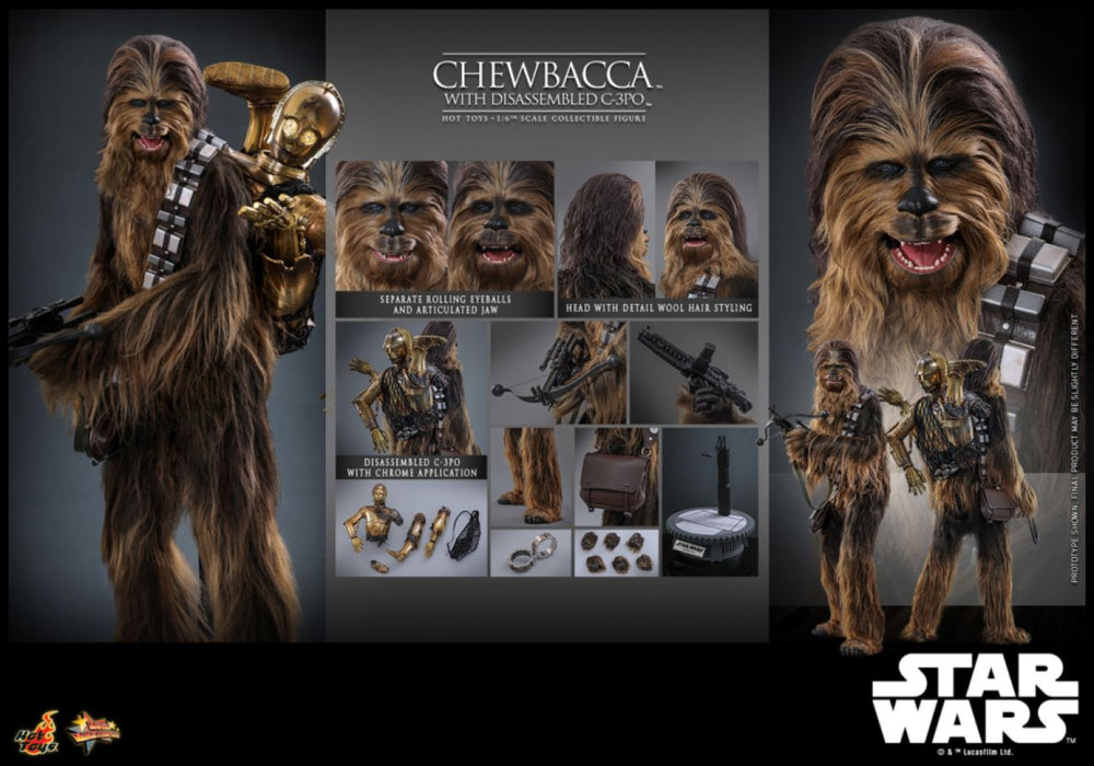 Image Pop Weasel - Image 16 of Star Wars - Chewbacca with Disassembled C-3PO 1:6 Scale Collectable Action Figure - Hot Toys - Action Figure - Image - Pop Weasel