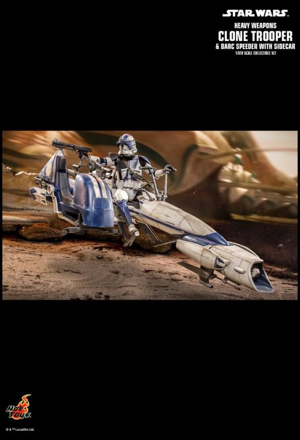 Image Pop Weasel - Image 13 of Star Wars - Heavy Weapon Clone Trooper with BARC Speeder 1:6 Scale Collectable Action Figure - Hot Toys - Statue - Image - Pop Weasel