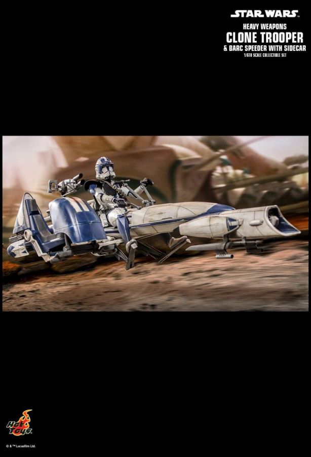 Image Pop Weasel - Image 14 of Star Wars - Heavy Weapon Clone Trooper with BARC Speeder 1:6 Scale Collectable Action Figure - Hot Toys - Statue - Image - Pop Weasel