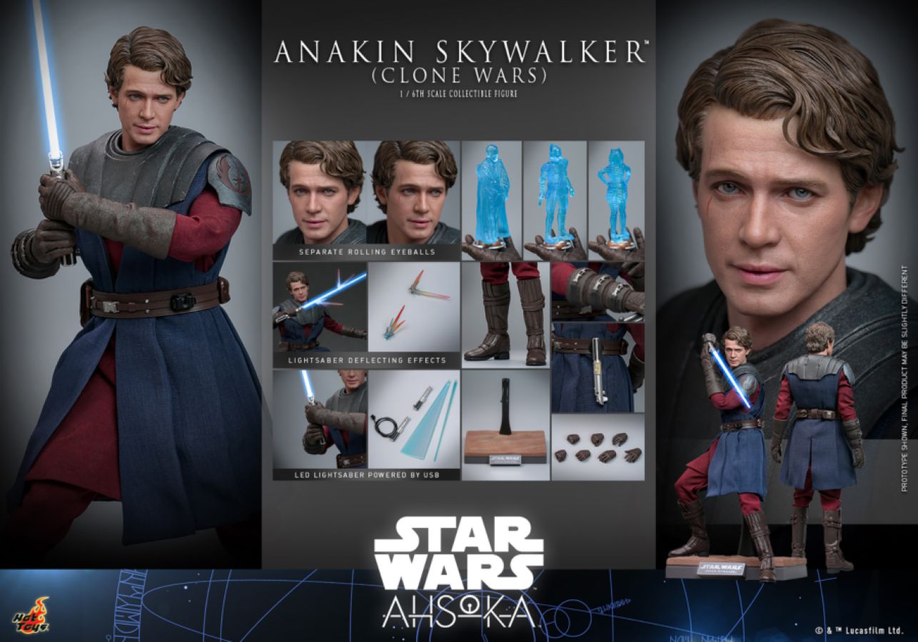 Pop Weasel - Image 18 of Star Wars: Ahsoka - Anakin Skywalker (Clone Wars) 1:6 Scale Collectable Action Figure - Hot Toys