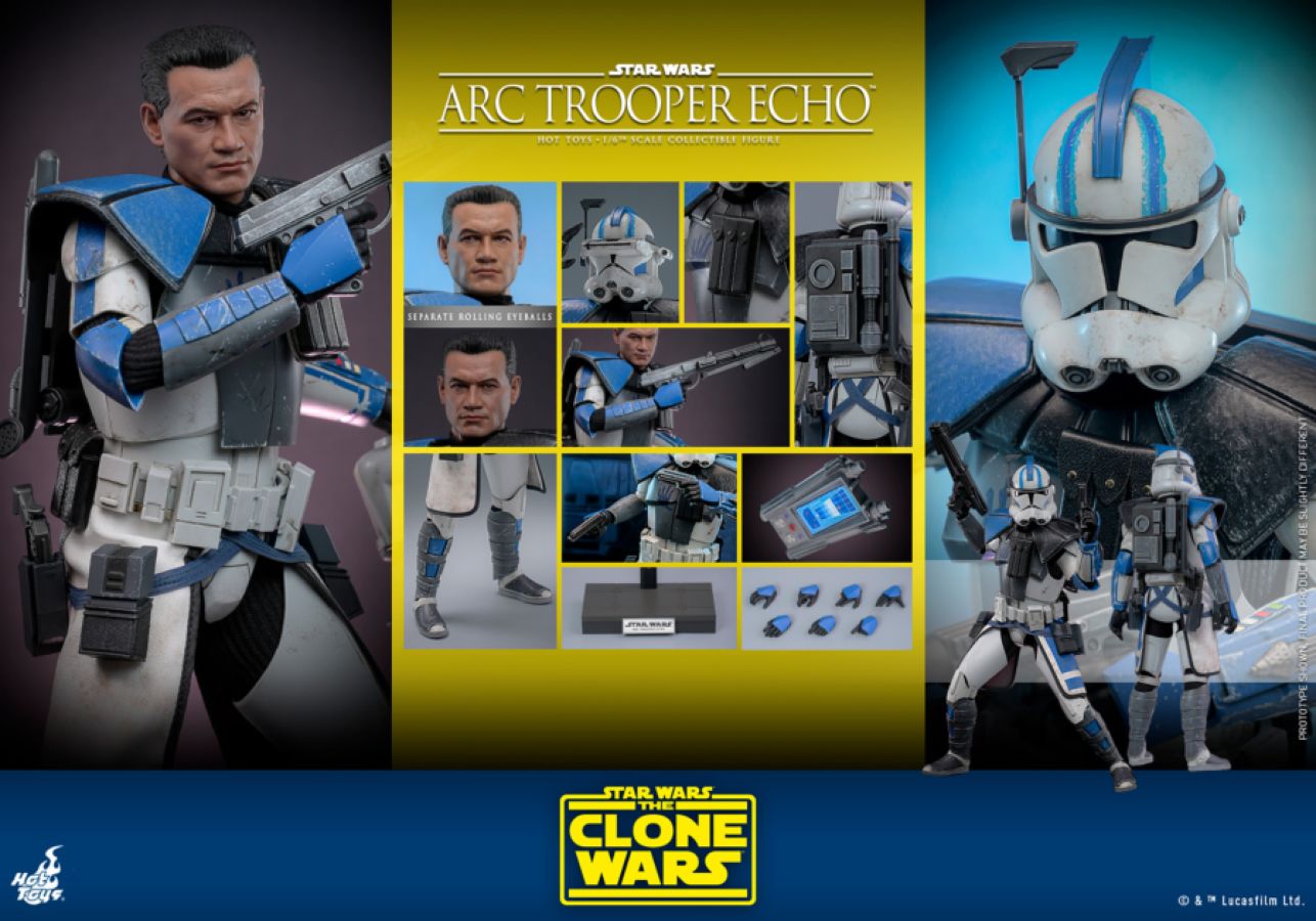 Image Pop Weasel - Image 13 of Star Wars: The Clone Wars - Arc Trooper Echo 1:6 Scale Collectible Action Figure - Hot Toys