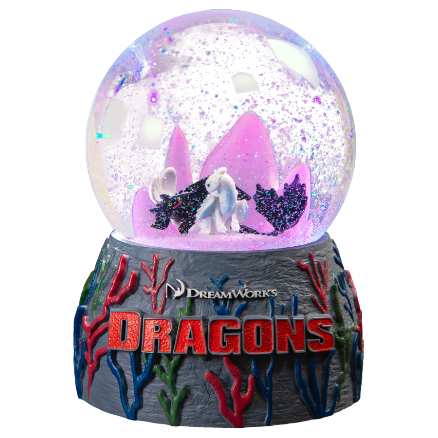 How to Train your Dragon - Toothless & Light Fury Light-up Snowglobe - Ikon Collectables - Homewares - Image - Pop Weasel