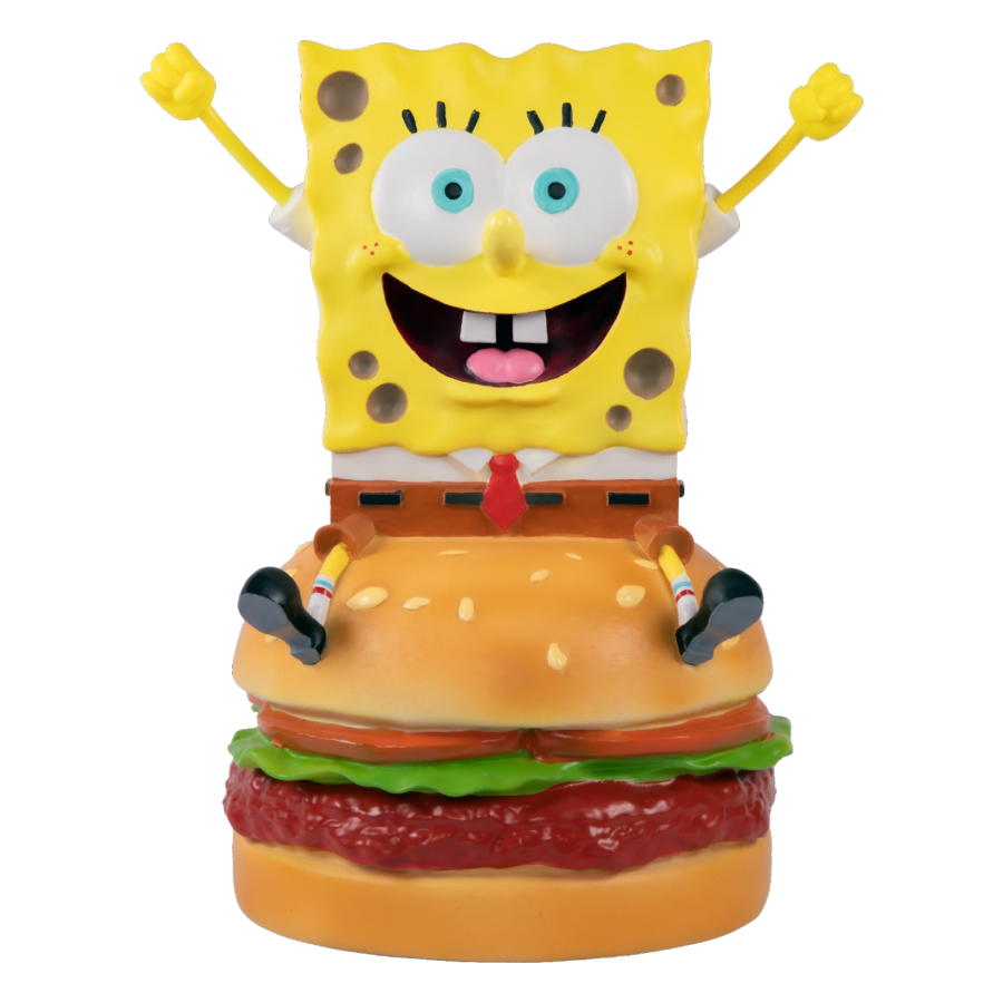 SpongeBob SquarePants - SpongeBob on Hamburger Resin Statue - Ikon Collectables - Statue - Image - Pop Weasel