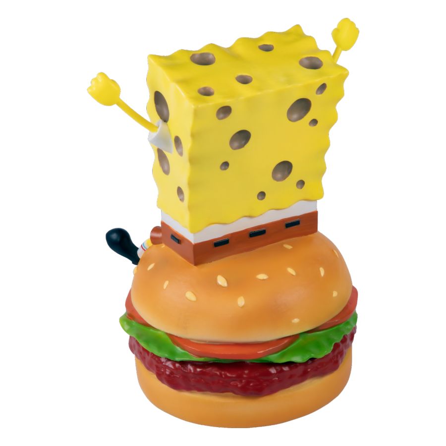 Image Pop Weasel - Image 4 of SpongeBob SquarePants - SpongeBob on Hamburger Resin Statue - Ikon Collectables - Statue - Image - Pop Weasel