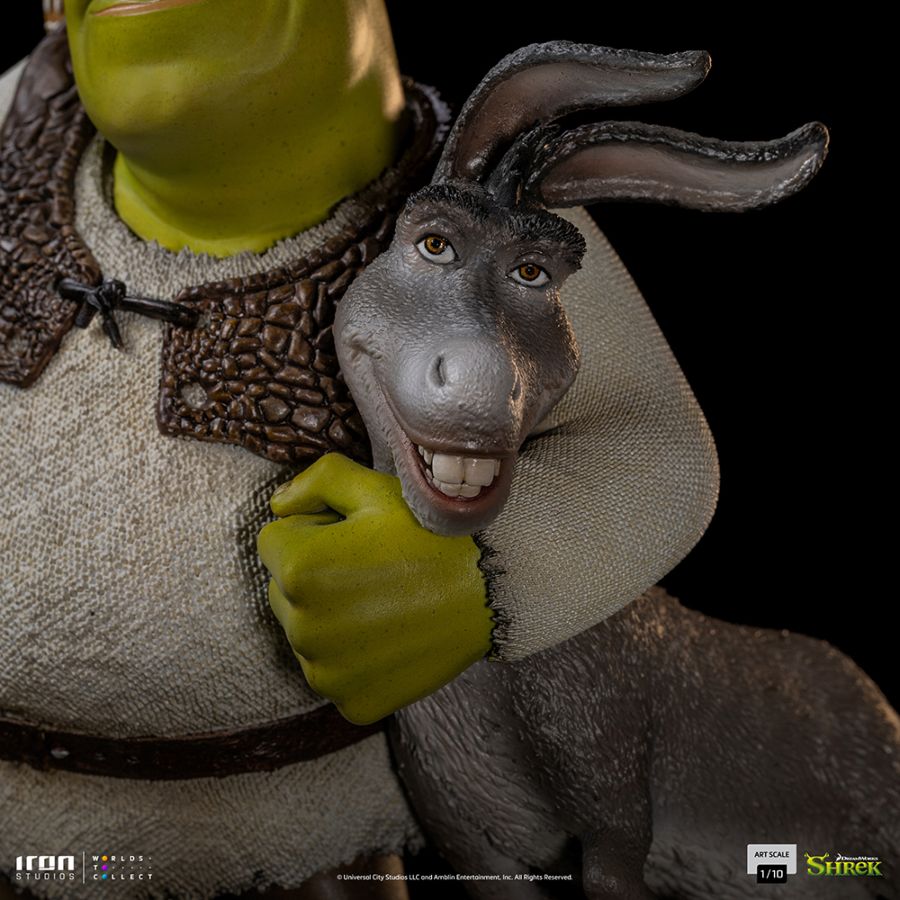 Image Pop Weasel - Image 5 of Shrek - Shrek, Donkey & Gingerbread Man Deluxe 1:10 Scale Statue - Iron Studios - Statue - Image - Pop Weasel