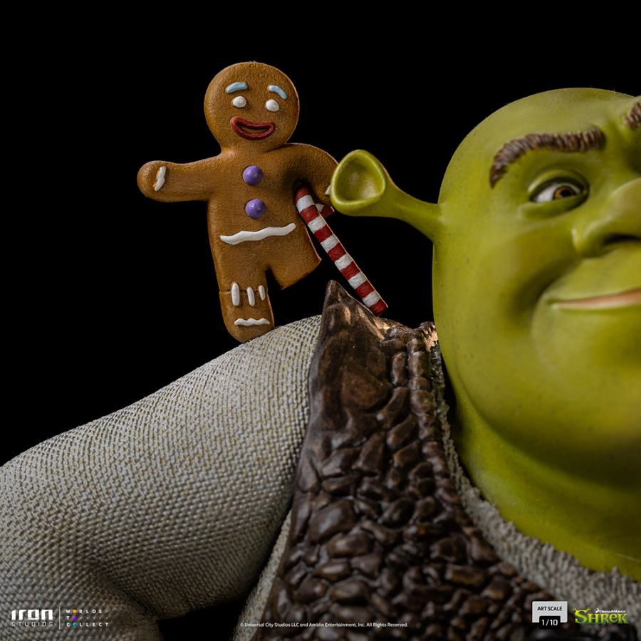 Image Pop Weasel - Image 7 of Shrek - Shrek, Donkey & Gingerbread Man Deluxe 1:10 Scale Statue - Iron Studios - Statue - Image - Pop Weasel