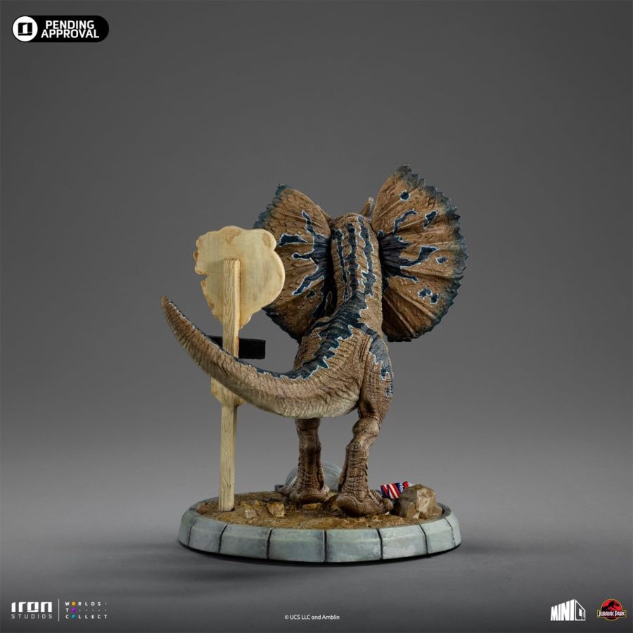 Pop Weasel - Image 4 of Jurassic Park - Dilophosaurus MiniCo Vinyl - Iron Studios - Statue - Image - Pop Weasel