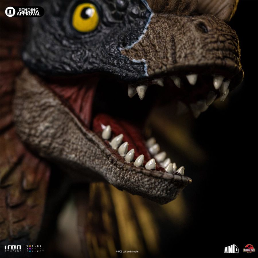 Pop Weasel - Image 6 of Jurassic Park - Dilophosaurus MiniCo Vinyl - Iron Studios - Statue - Image - Pop Weasel