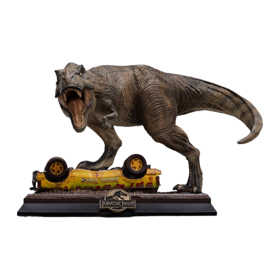 Pop Weasel Image of Jurassic Park - T-Rex Attack Icons Statue - Iron Studios - Statue - Image - Pop Weasel