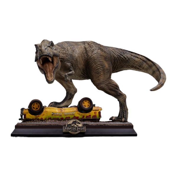 Pop Weasel Image of Jurassic Park - T-Rex Attack Icons Statue - Iron Studios