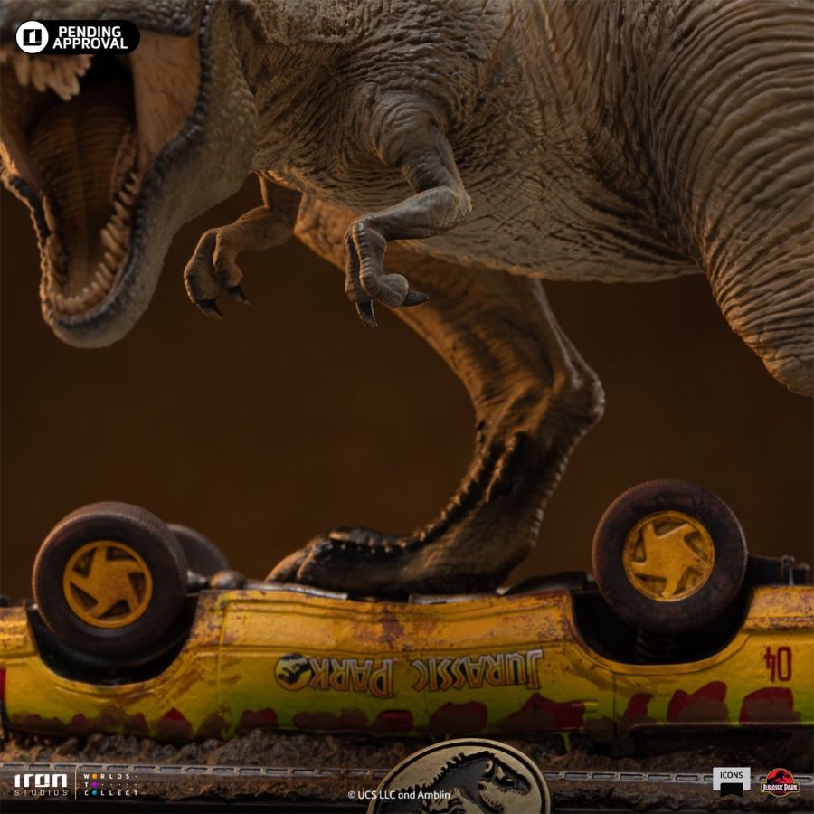 Pop Weasel - Image 6 of Jurassic Park - T-Rex Attack Icons Statue - Iron Studios - Statue - Image - Pop Weasel