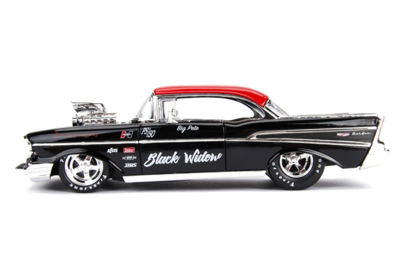 Image Pop Weasel - Image 2 of Big Time Muscle - 1957 Chevy Bel Air 1:24 Scale Diecast Vehicle - Jada toys