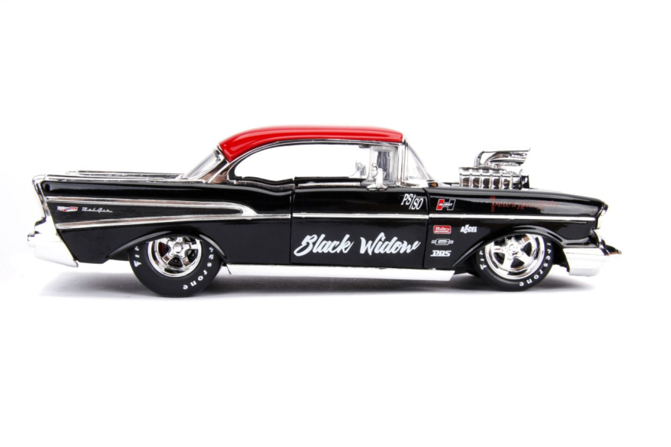 Image Pop Weasel - Image 4 of Big Time Muscle - 1957 Chevy Bel Air 1:24 Scale Diecast Vehicle - Jada toys