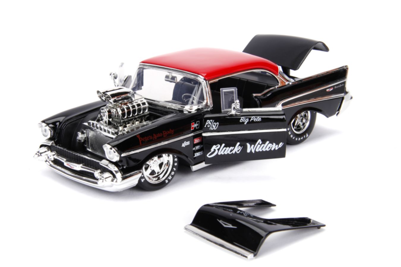 Image Pop Weasel - Image 6 of Big Time Muscle - 1957 Chevy Bel Air 1:24 Scale Diecast Vehicle - Jada toys