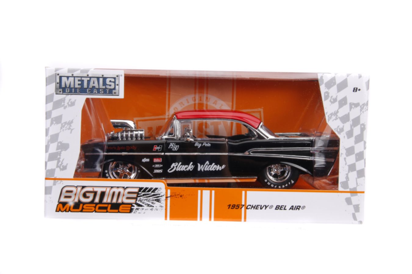 Image Pop Weasel - Image 7 of Big Time Muscle - 1957 Chevy Bel Air 1:24 Scale Diecast Vehicle - Jada toys