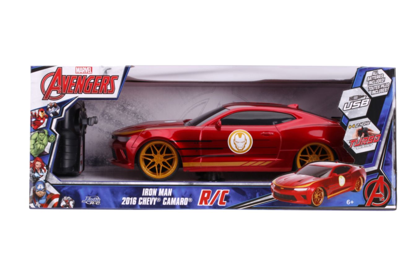 Image Pop Weasel - Image 8 of Marvel Comics - 2016 Chevy Camaso SS (Iron Man) 1:16 Scale Remote Control Car - Jada Toys