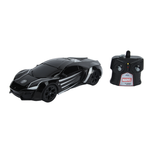 Marvel Comics - Lykan Hypersport (Black Panther) 1:16 Scale Remote Control Car - Jada Toys