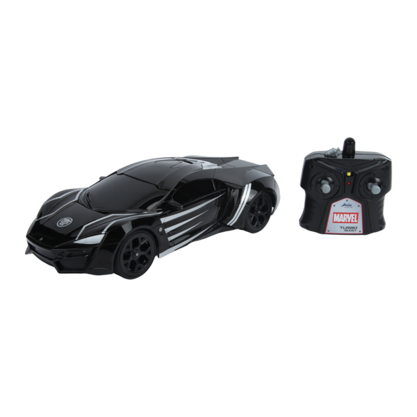Marvel Comics - Lykan Hypersport (Black Panther) 1:16 Scale Remote Control Car - Jada Toys