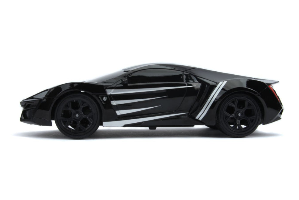 Image Pop Weasel - Image 3 of Marvel Comics - Lykan Hypersport (Black Panther) 1:16 Scale Remote Control Car - Jada Toys - Remote Control Car - Image - Pop Weasel