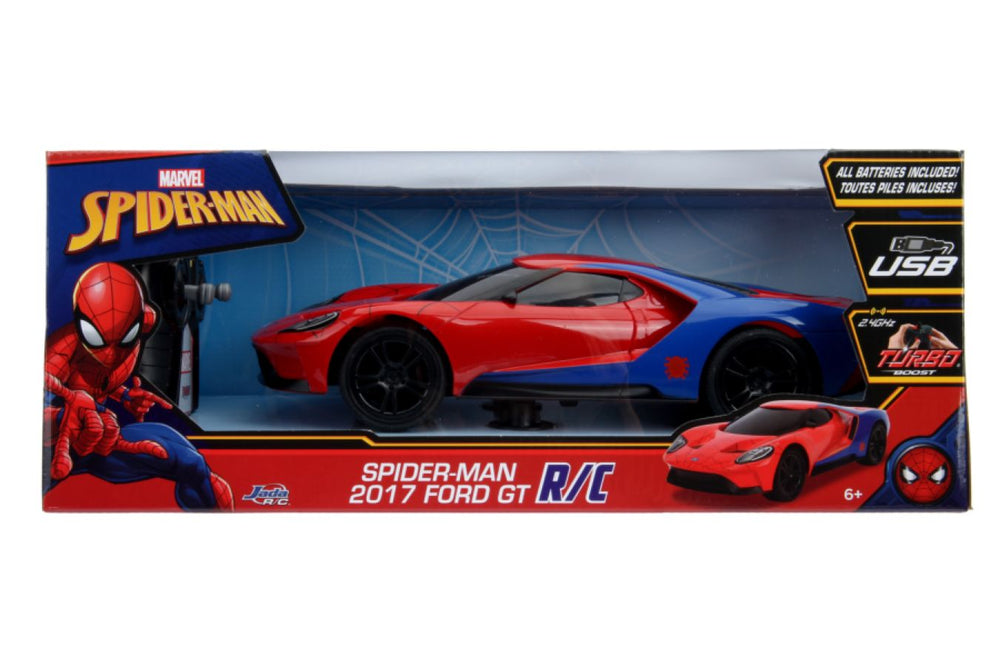 Image Pop Weasel - Image 8 of Marvel Comics - 2017 Ford GT (Spider-Man) 1:16 Scale Remote Control Car - Jada Toys - Remote Control Car - Image - Pop Weasel