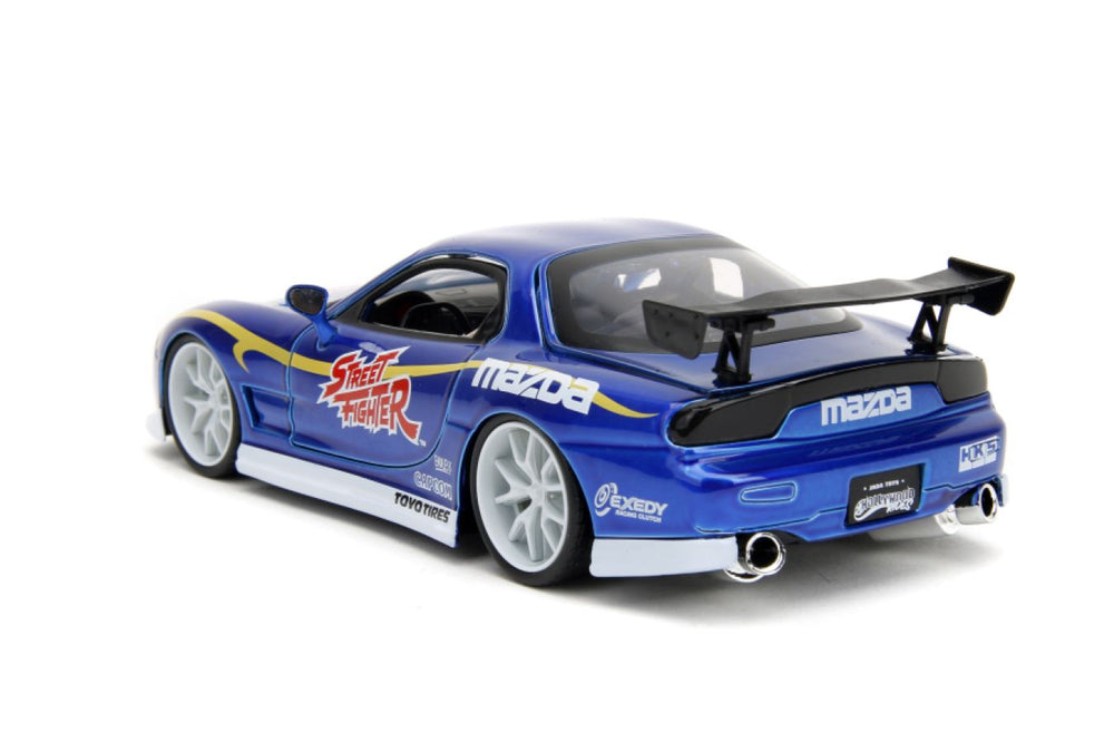 Pop Weasel - Image 5 of Street Fighter - Mazda RX-7 (1993) 1:24 Scale with Chun-Li Figure - Jada Toys - Die Cast - Image - Pop Weasel