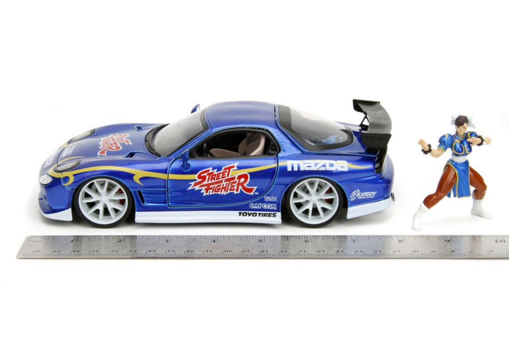 Pop Weasel - Image 12 of Street Fighter - Mazda RX-7 (1993) 1:24 Scale with Chun-Li Figure - Jada Toys - Die Cast - Image - Pop Weasel