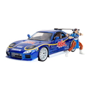 Pop Weasel Image of Street Fighter - Mazda RX-7 (1993) 1:24 Scale with Chun-Li Figure - Jada Toys