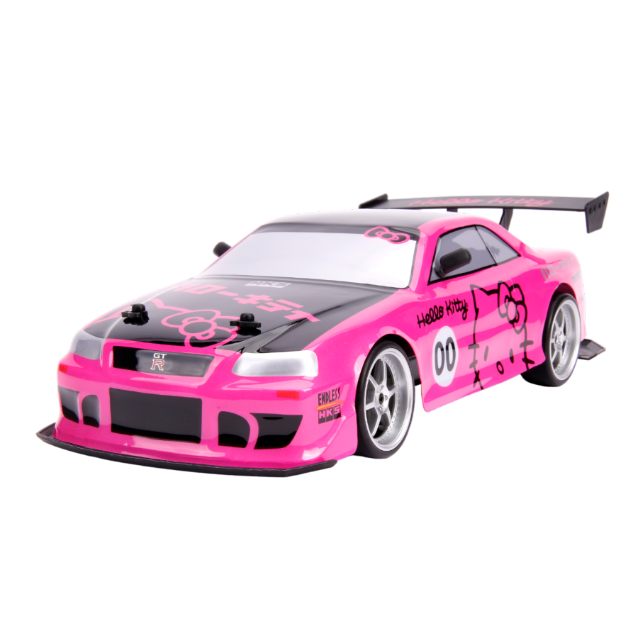 Pop Weasel Image of Hello Kitty - 2002 Nissan Skyline GT-R (BNR34) 1:10 Scale Remote Control Car - Jada Toys - Die Cast - Image - Pop Weasel