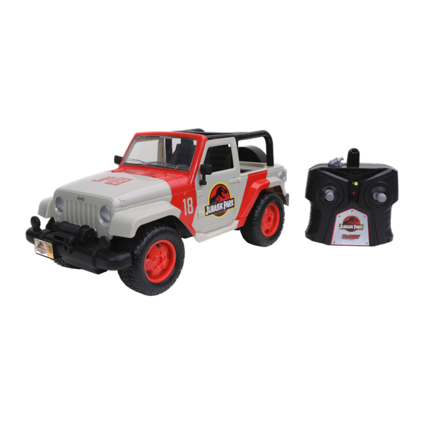 Jurassic World - 2014 Jeep Wrangler (Jurassic Park) 1:16 Scale Remote Control Car - Jada Toys