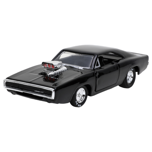 Pop Weasel Image of Fast and Furious 9: The Fast Saga - 1970 Dodge Charger Black 1:32 Scale Hollywood Ride - Jada Toys