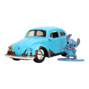 Lilo & Stitch - VW Beetle (Blue) 1:32 Scale with Stitch MetalFig - Jada Toys