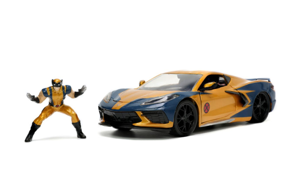 Pop Weasel - Image 3 of Marvel Comics - Wolverine & 2020 Chevy Corvette 1:24 Scale - Jada Toys - Die Cast - Image - Pop Weasel