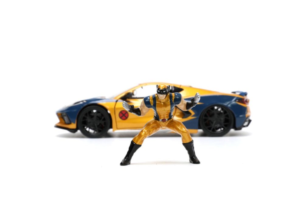 Pop Weasel - Image 4 of Marvel Comics - Wolverine & 2020 Chevy Corvette 1:24 Scale - Jada Toys - Die Cast - Image - Pop Weasel