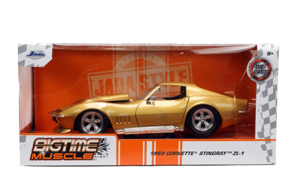 Image Pop Weasel - Image 6 of Big Time Muscle - 1969 Corvette Stingray 1:24 Scale Diecast Vehicle - Jada Toys - Diecast - Image - Pop Weasel