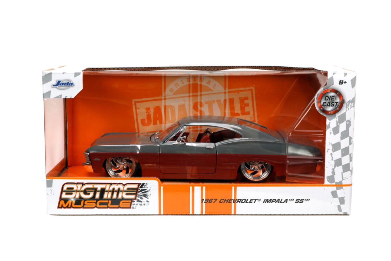 Image Pop Weasel - Image 6 of Big Time Muscle - 1967 Chevy Impala Coupe 1:24 Scale Diecast Vehicle - Jada Toys