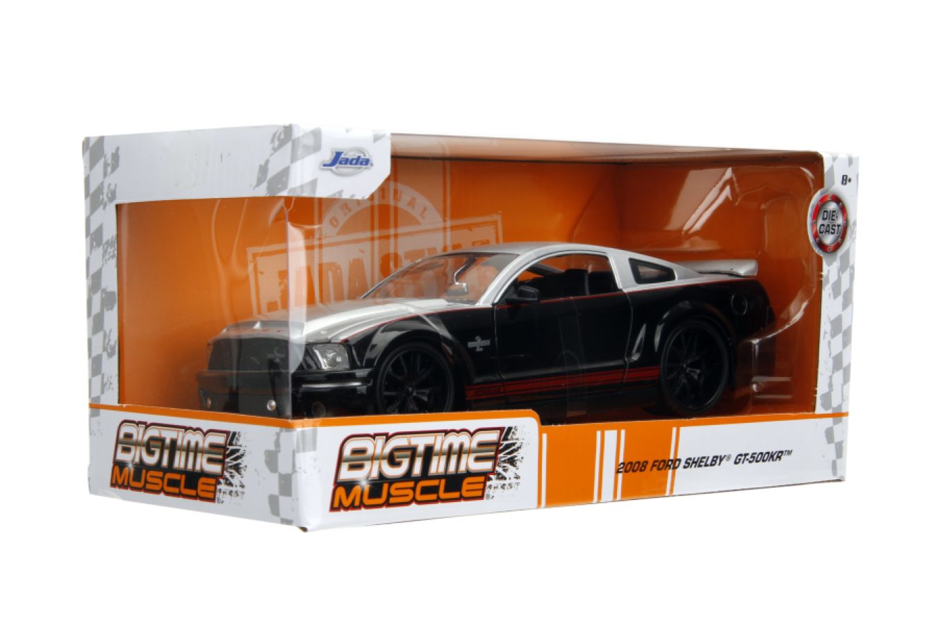 Image Pop Weasel - Image 7 of Big Time Muscle - 2008 Ford Mustang Shelby GT500 1:24 Scale Diecast Vehicle - Jada Toys