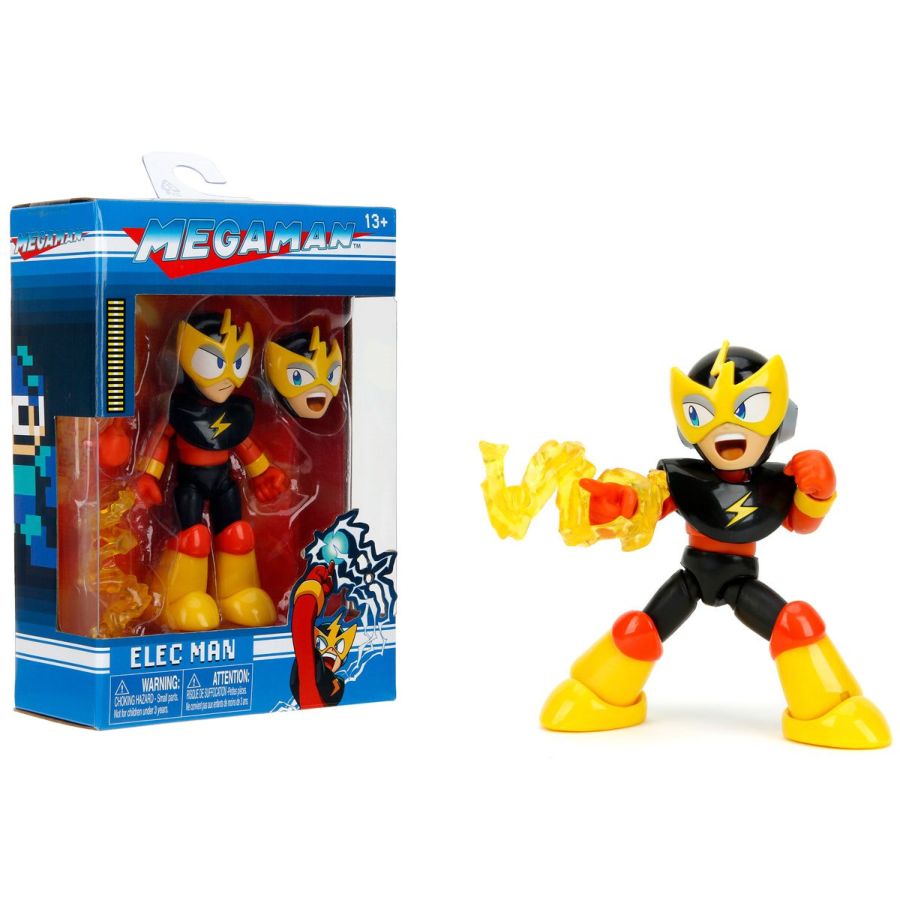 Pop Weasel - Image 8 of Mega Man - Electric Man 4.5" Action Figure - Jada Toys - Action Figure - Image - Pop Weasel