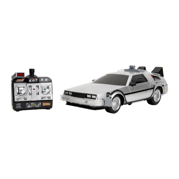 Pop Weasel Image of Back to the Future - Time Machine Remote Control 1:16 Scale Vehicle (with Light Up Function) - Jada Toys